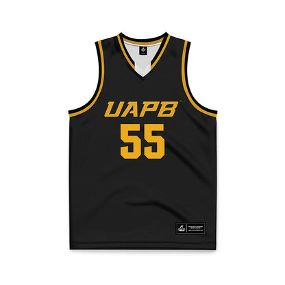 UAPB - NCAA Men's Basketball : Milhan Charles - Black Basketball Jersey-0