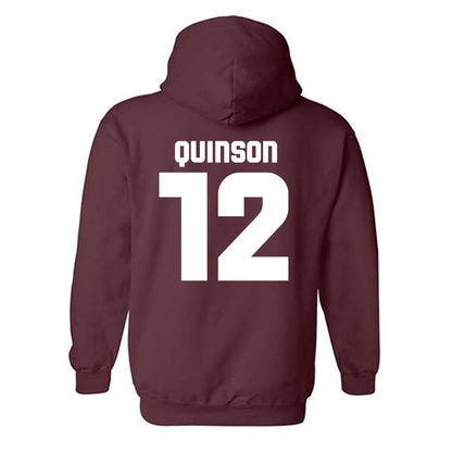  Colgate - NCAA Men's Lacrosse : Casey Quinson - Classic Shersey Hooded Sweatshirt-1
