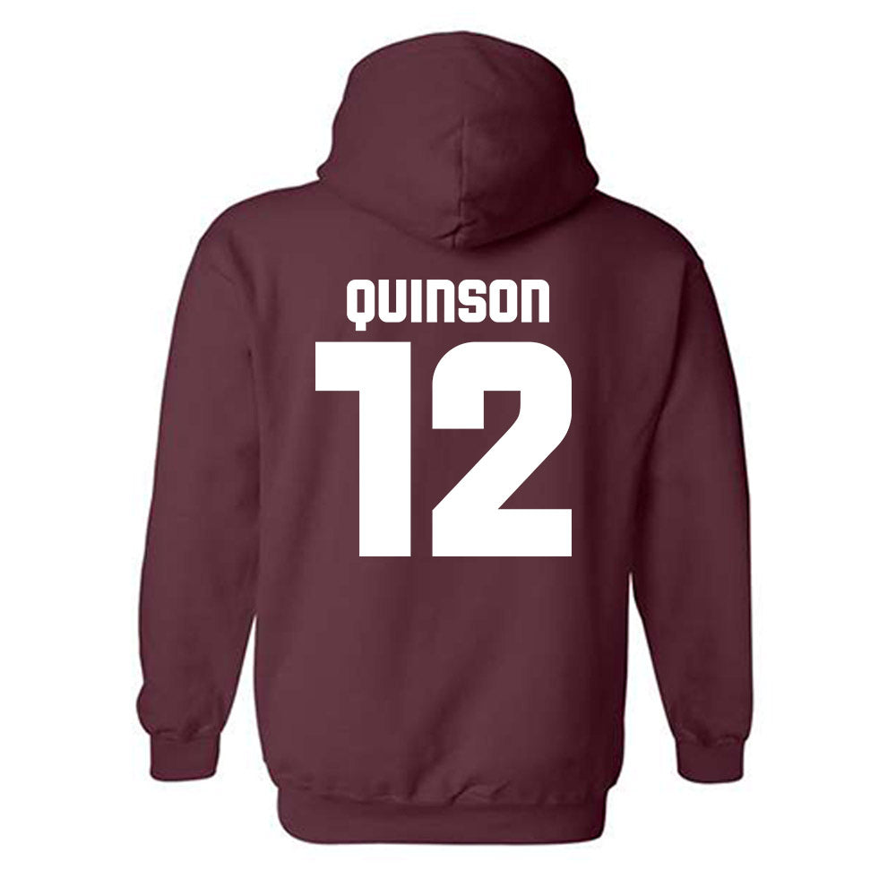  Colgate - NCAA Men's Lacrosse : Casey Quinson - Classic Shersey Hooded Sweatshirt-1