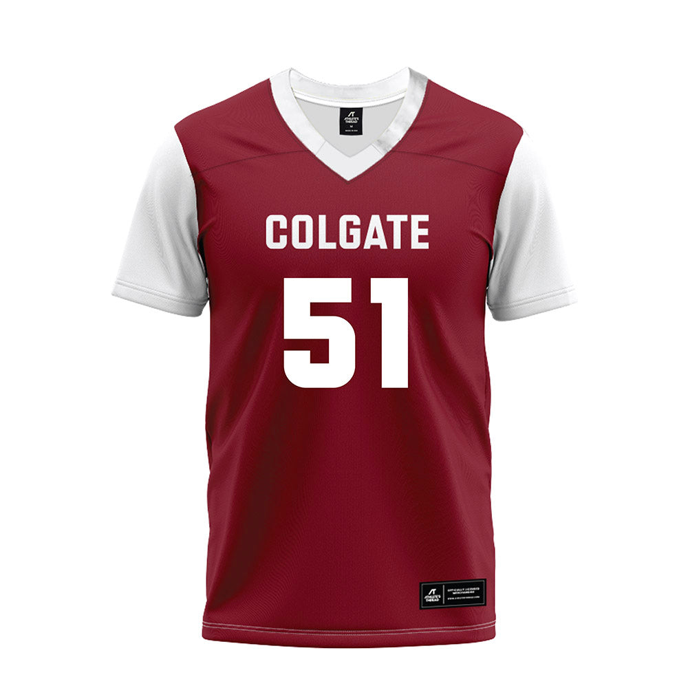 Colgate - NCAA Football : Cole Toddings - Maroon Premium Football Jersey-0