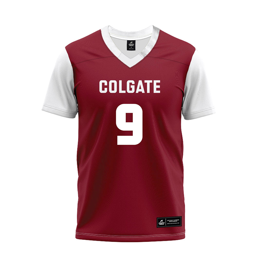 Colgate - NCAA Football : Treyvhon Saunders - Maroon Premium Football Jersey-0