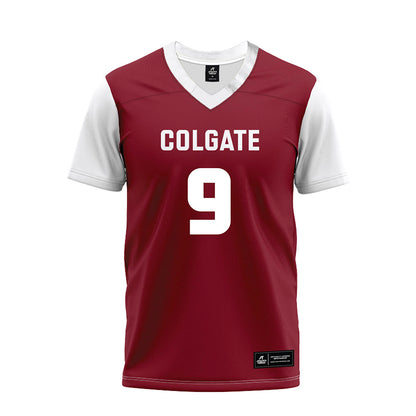 Colgate - NCAA Football : Treyvhon Saunders - Maroon Premium Football Jersey-0