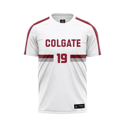 Colgate - NCAA Women's Soccer : Nikki DiCaprio - White Soccer Jersey-0