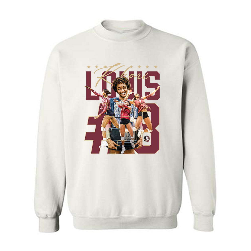 FSU - NCAA Women's Volleyball : Khori Louis - Player Collage Crewneck Sweatshirt