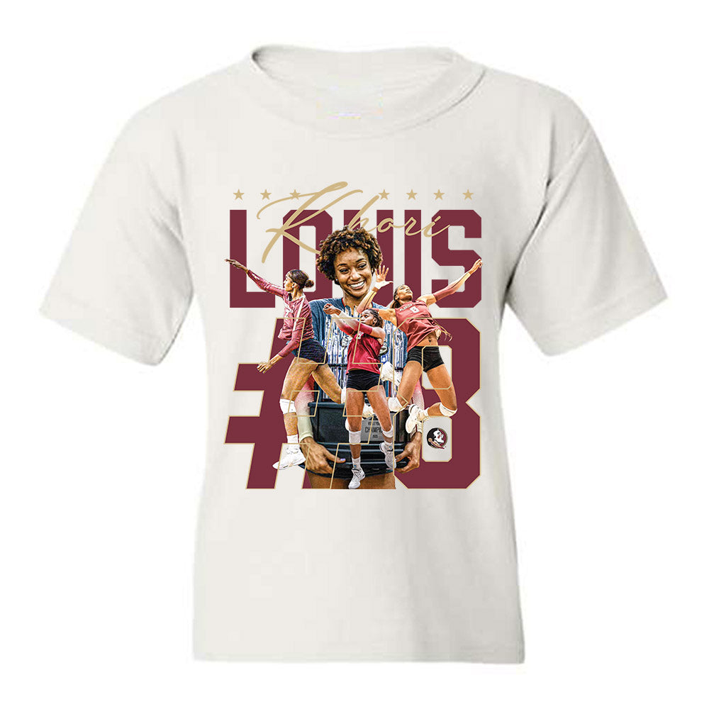 FSU - NCAA Women's Volleyball : Khori Louis - Player Collage Youth T-Shirt