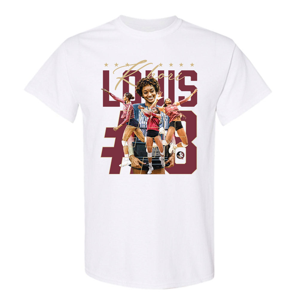 FSU - NCAA Women's Volleyball : Khori Louis - Player Collage T-Shirt