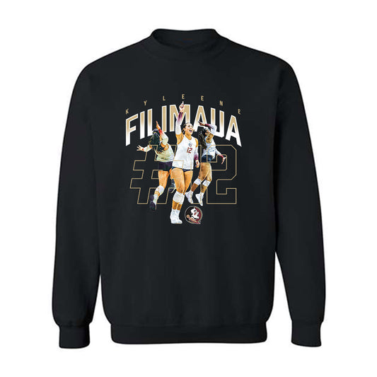 FSU - NCAA Women's Volleyball : Kyleene Filimaua - Player Collage Crewneck Sweatshirt