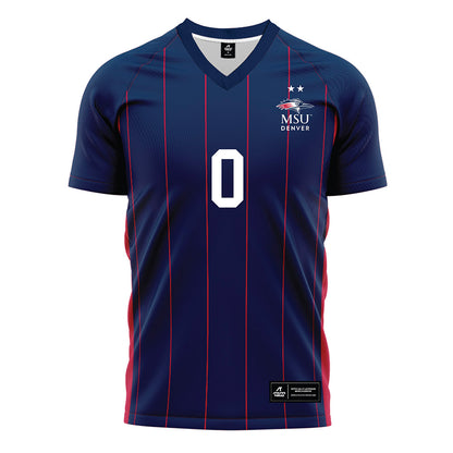 MSU Denver - NCAA Women's Soccer : Kiley Hyde - Blue Soccer Jersey-0