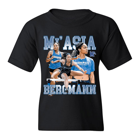 Memphis - NCAA Women's Track & Field : Mi'Asia Bergmann - Collage Youth T-Shirt-0