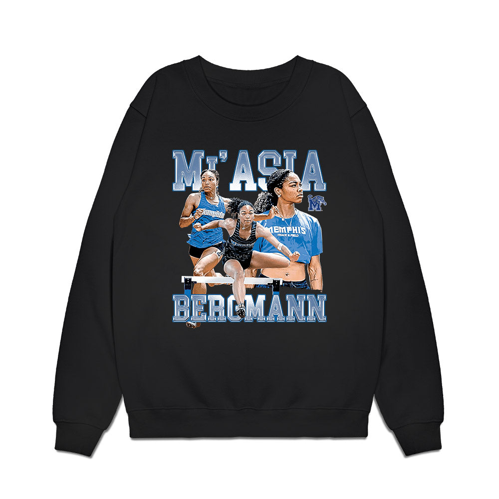 Memphis - NCAA Women's Track & Field : Mi'Asia Bergmann - Collage Premium Crewneck Sweatshirt-0