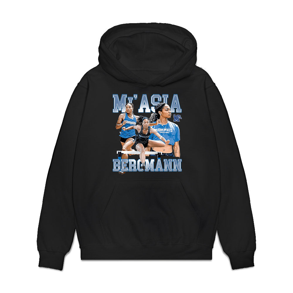 Memphis - NCAA Women's Track & Field : Mi'Asia Bergmann - Collage Premium Hooded Sweatshirt-0