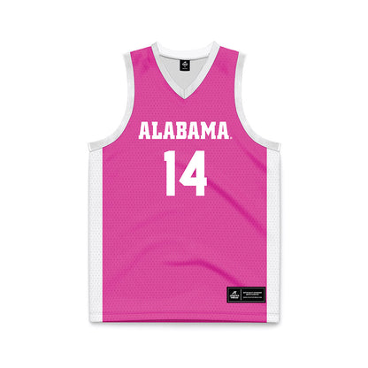 Alabama - NCAA Women's Basketball : Zaay Green - Pink Basketball Jersey