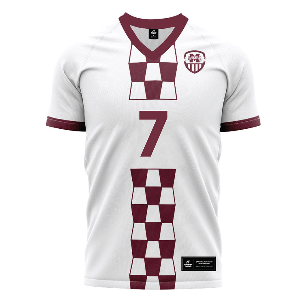 Mississippi State - NCAA Women's Soccer : Zoe Main - White Soccer Jersey-0