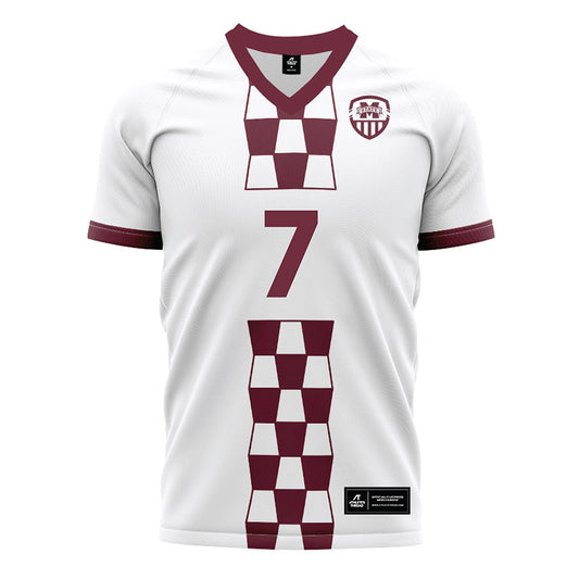 Mississippi State - NCAA Women's Soccer : Zoe Main - White Soccer Jersey-0