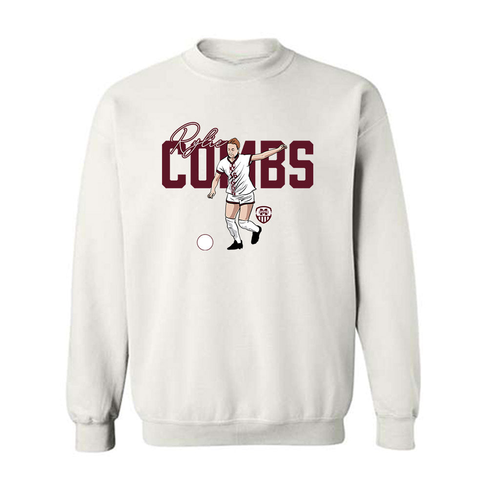 Mississippi State - NCAA Women's Soccer : Rylie Combs - Caricature Crewneck Sweatshirt-0