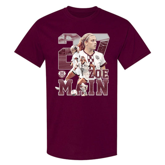 Mississippi State - NCAA Women's Soccer : Zoe Main - Player Collage T-Shirt-0