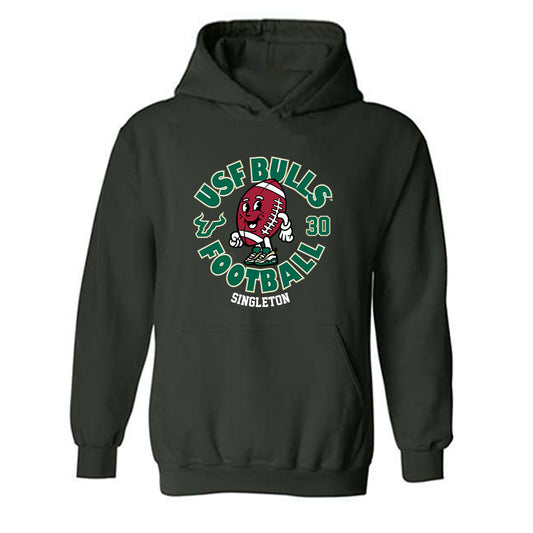 USF - NCAA Football : Ira Singleton - Fashion Shersey Hooded Sweatshirt-0