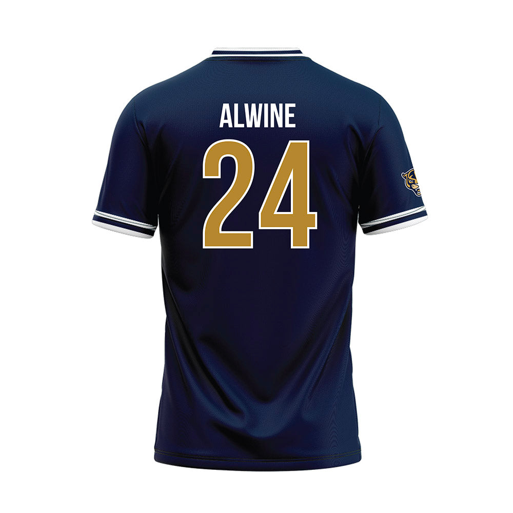 FIU - NCAA Baseball : Evan Alwine - Blue Baseball Jersey-1