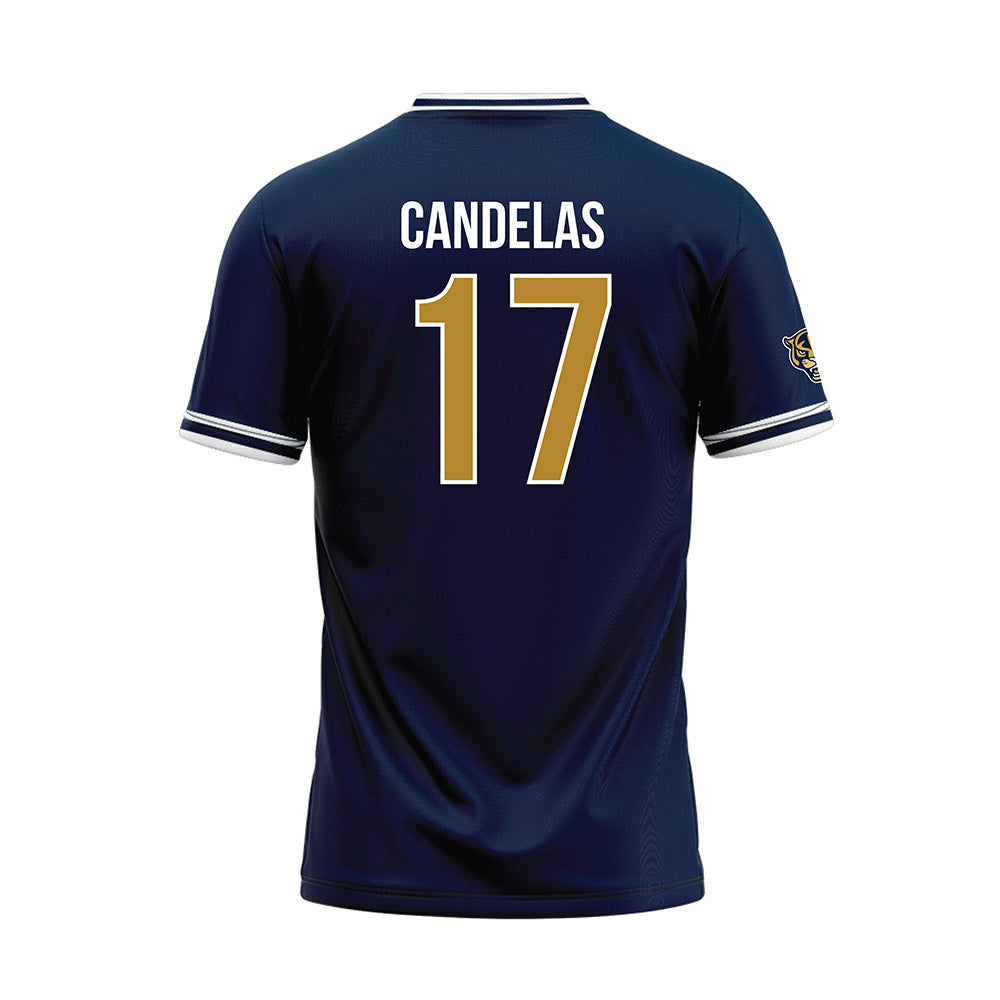 FIU - NCAA Baseball : Hector Candelas - Blue Baseball Jersey-1