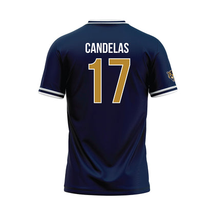 FIU - NCAA Baseball : Hector Candelas - Blue Baseball Jersey-1