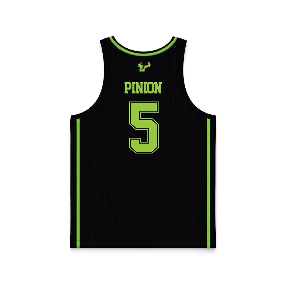 USF - NCAA Men's Basketball : Joseph Pinion - Black Basketball Jersey-1