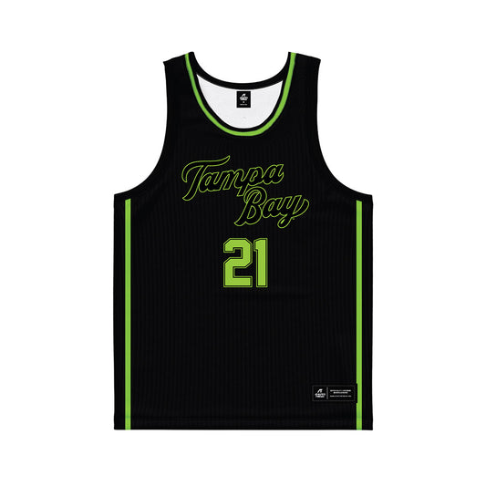 USF - NCAA Men's Basketball : Adriel Nyorha - Black Basketball Jersey-0