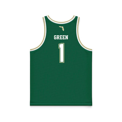 USF - NCAA Men's Basketball : De'Ante Green - Basketball Jersey-1