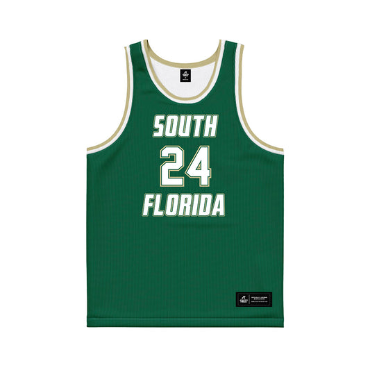 USF - NCAA Men's Basketball : Jaylen Wharton - Basketball Jersey-0