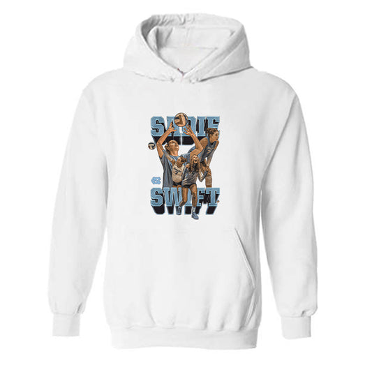 UNC - NCAA Women's Volleyball : Sadie Swift - Player Collage Hooded Sweatshirt-0