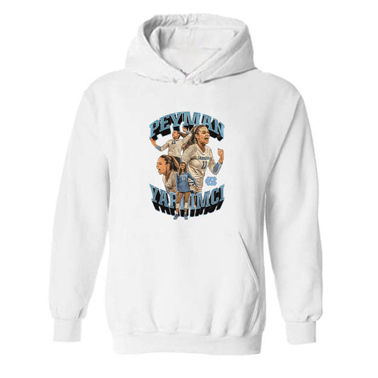 UNC - NCAA Women's Volleyball : Peyman Yardimci - Player Collage Hooded Sweatshirt-0