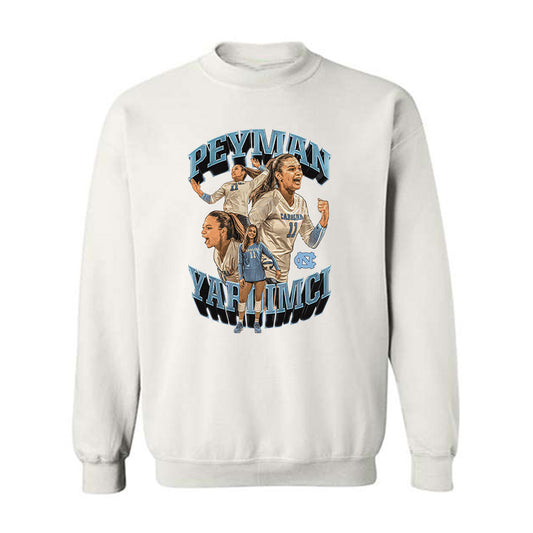 UNC - NCAA Women's Volleyball : Peyman Yardimci - Player Collage Crewneck Sweatshirt-0