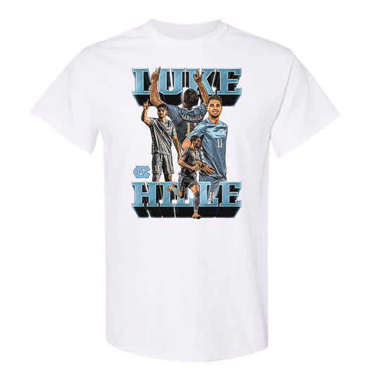 UNC - NCAA Men's Soccer : Luke Hille - Player Collage T-Shirt-0