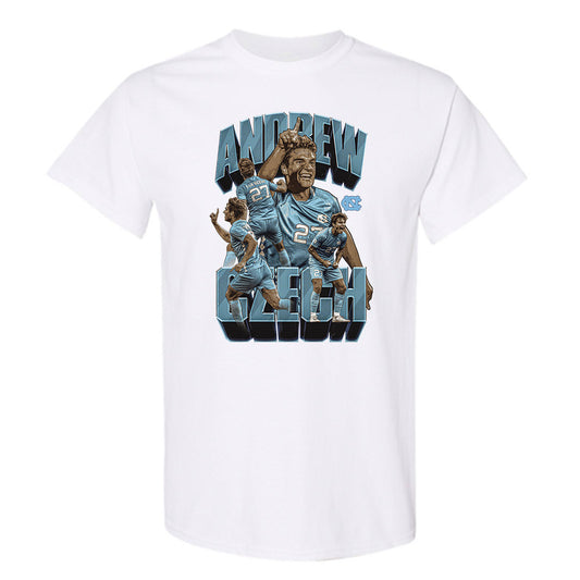 UNC - NCAA Men's Soccer : Andrew Czech - Player Collage T-Shirt-0