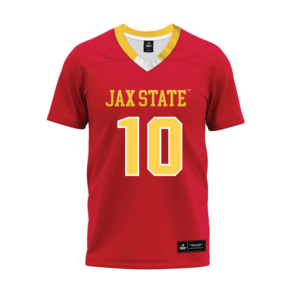 Jax State - NCAA Football : Rj Rainer - Red Premium Football Jersey-0