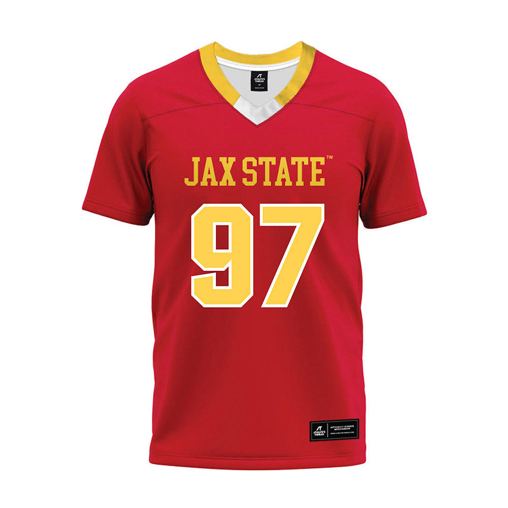Jax State - NCAA Football : McCade Wright - Red Premium Football Jersey-0