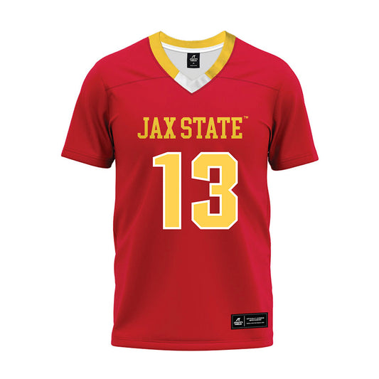 Jax State - NCAA Football : Jacob Cruz - Red Premium Football Jersey-0