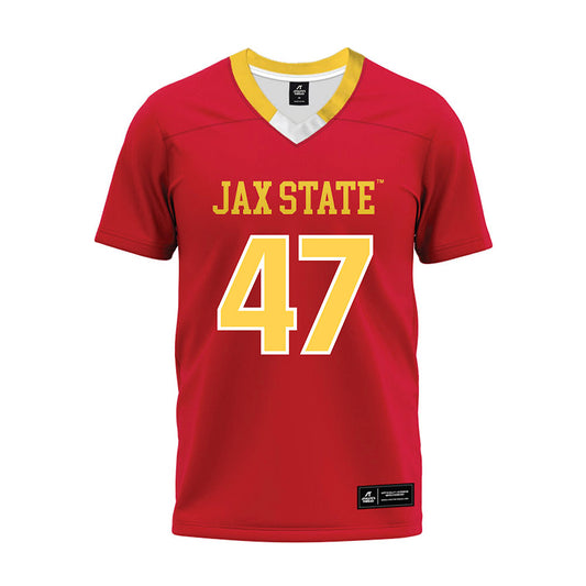 Jax State - NCAA Football : Corbet Mims - Red Premium Football Jersey-0