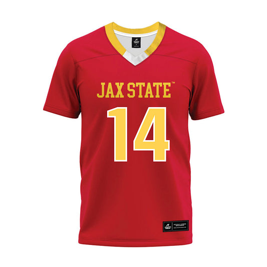 Jax State - NCAA Football : Blake Wallace - Red Premium Football Jersey-0