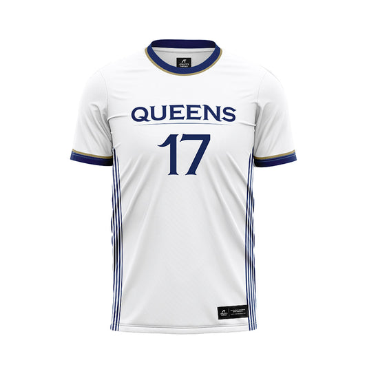Queens - NCAA Men's Soccer : Jaiden Anderson - White Soccer Jersey-0