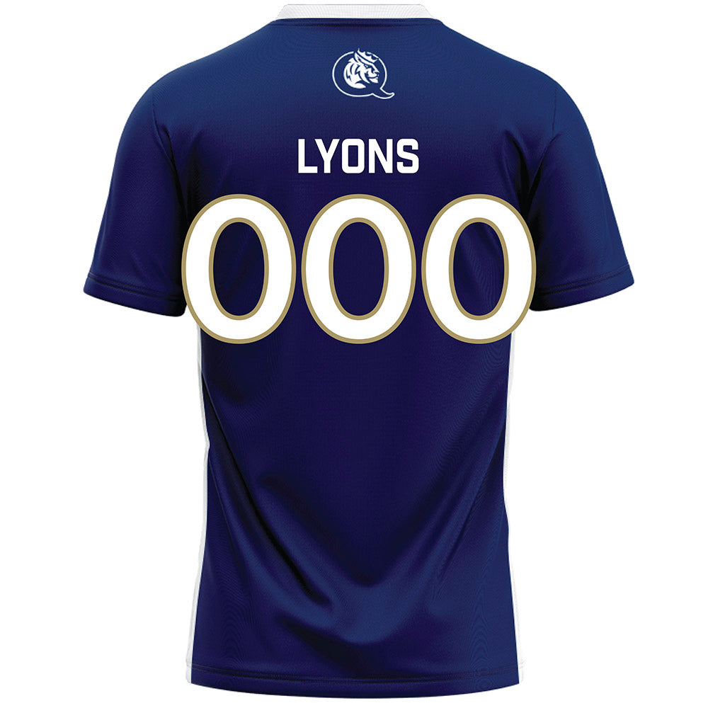 Queens - NCAA Women's Lacrosse : Taylor Lyons - Navy Lacrosse Jersey -1