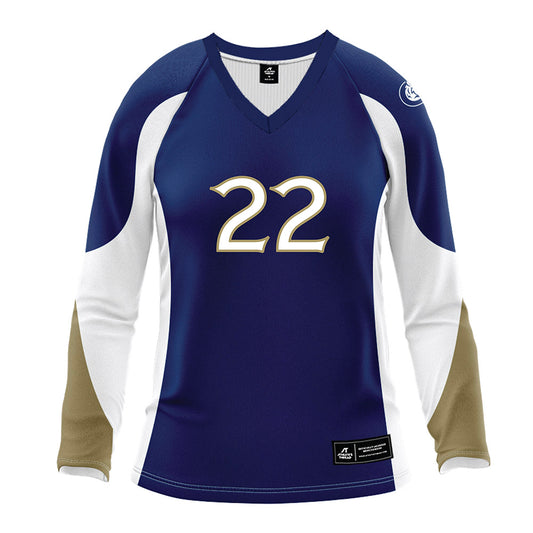 Queens - NCAA Women's Volleyball : Marlee Cook - Blue Volleyball Jersey-0