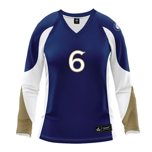 Queens - NCAA Women's Volleyball : Tyler Peluso - Blue Volleyball Jersey-0