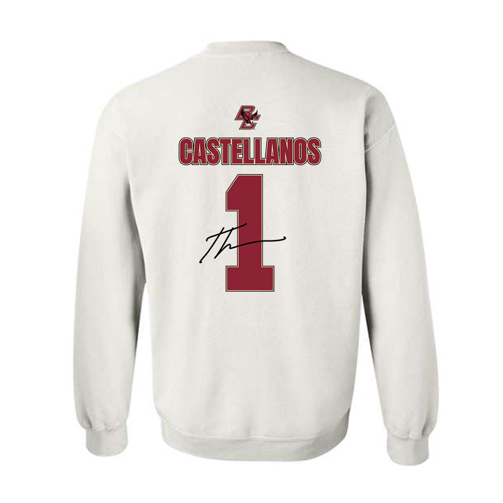 Boston College - NCAA Football : Thomas Castellanos - Classic Shersey Crewneck Sweatshirt-1