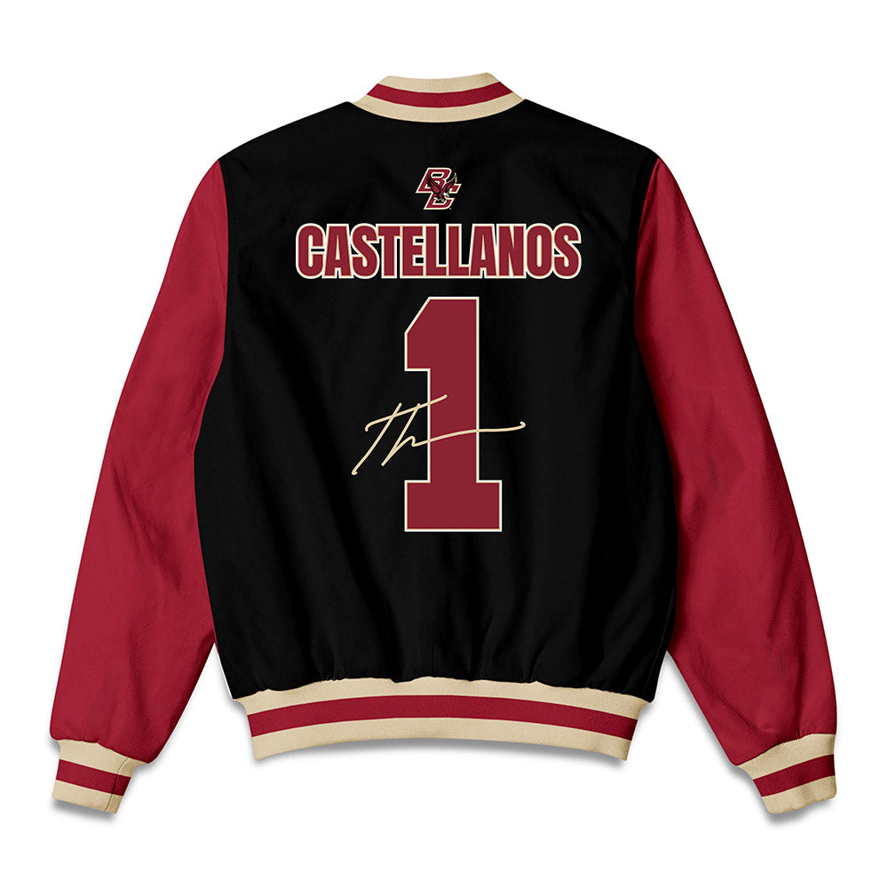 Boston College - NCAA Football : Thomas Castellanos - Bomber Jacket-1