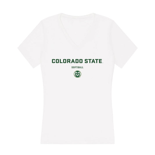 Colorado State - NCAA Softball : Lauren Stucky - Women's V-Neck T-Shirt-0