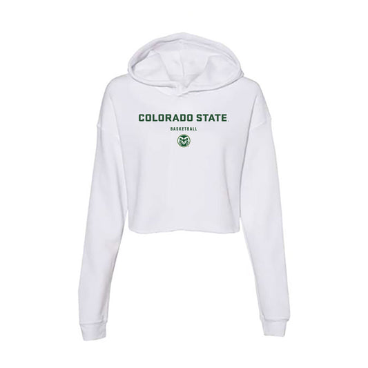 Colorado State - NCAA Women's Basketball : Sanna Strom - Women's Crop Fleece Hoodie-0