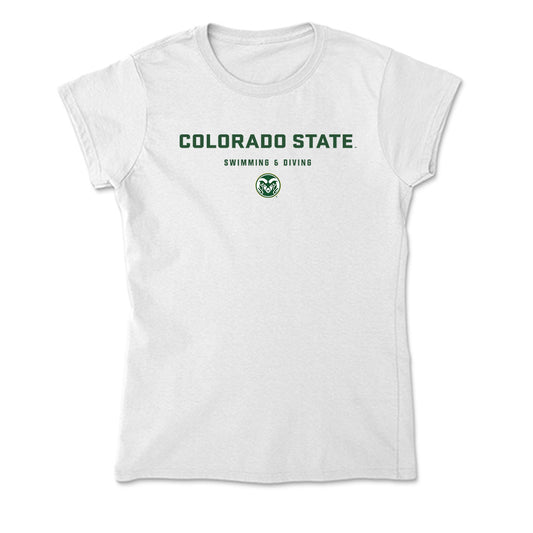 Colorado State - NCAA Women's Swimming & Diving : Maya White - Soft Style Women’s T-Shirt-0