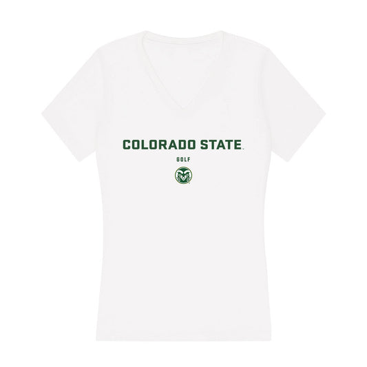 Colorado State - NCAA Men's Golf : Matthew Wilkinson - Women's V-Neck T-Shirt-0