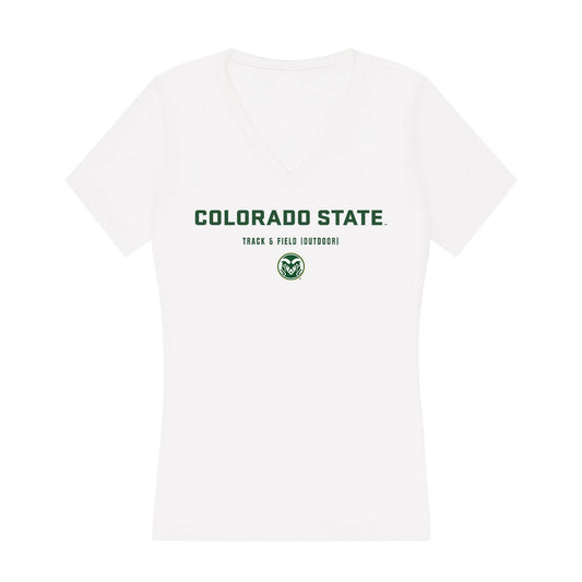 Colorado State - NCAA Women's Track & Field : Mali Stermer - Women's V-Neck T-Shirt-0