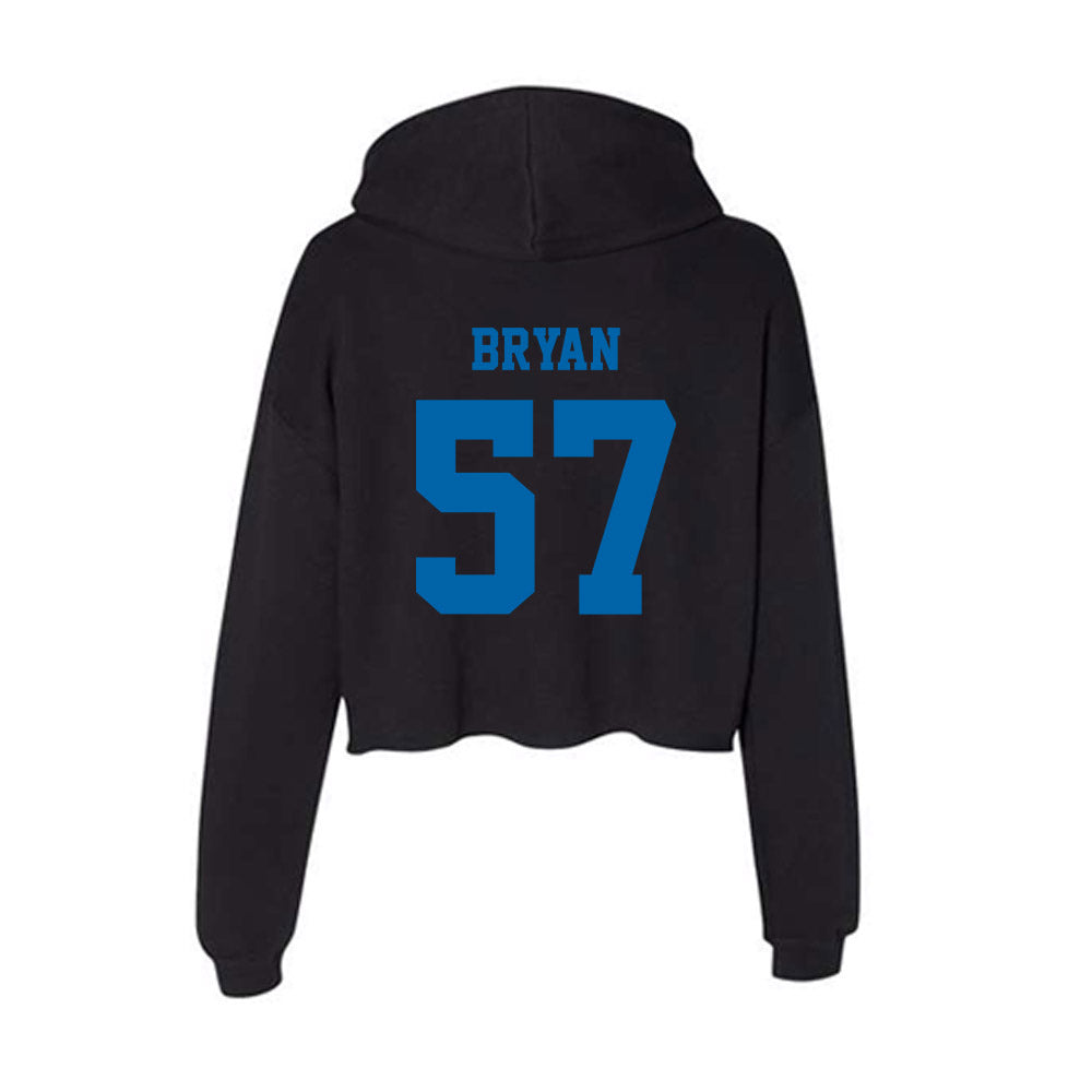 MTSU - NCAA Football : Bo Bryan - Women's Crop Fleece Hoodie-1